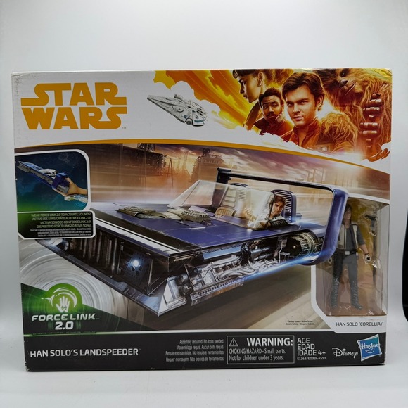 Hasbro Other - Star Wars Force Link 2.0 Han Solo Landspeeder Vehicle & Corellia Figure E1263
